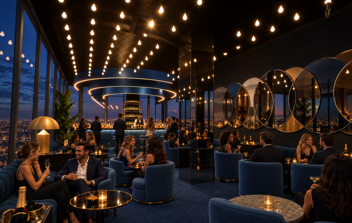 Studio giving form Edge Tower Restaurant Lounge